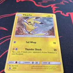 Pokemon TCG Pikachu SM98 Black Star Cosmos Foil Promo - INK ERROR (Back) - Image 2
