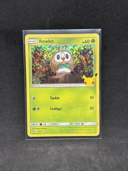 Rowlet 2021 Pokemon McDonald's 25th Anniversary Holo 7/25 NM MINT - Image 1
