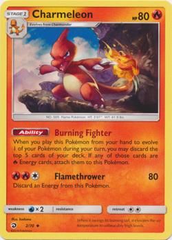 Charmeleon 2/70 Dragon Majesty Pokemon TCG Uncommon - Image 1