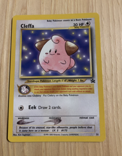 2001 CLEFFA BLACK STAR PROMO #31 POKEMON TCG NM - Image 1