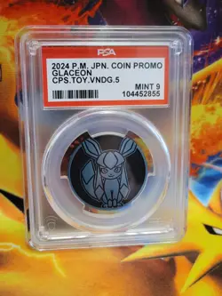 Pokemon Glaceon 2024 Japanese Capsule Vending Vol. 5 Graded Coin PSA 9 - Image 1