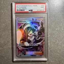 Pokemon 2018 Sun & Moon Ultra Prism #153 Lusamine Full Art PSA 9 Mint - Image 1