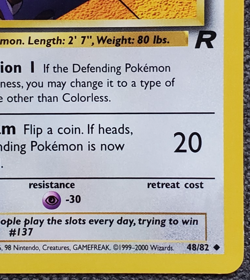 1st Edition Porygon - Team Rocket - #48/82 - Vintage Pokemon Card 2000 WOTC - Image 4