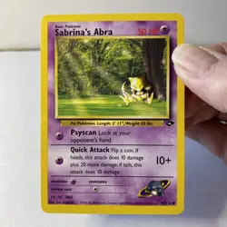 Pokemon TCG Gym Challenge Set Unlimited Sabrina's Abra 94/132 Non Holo DAMAGED - Image 3