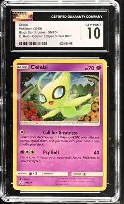Pokemon POP 4 CGC 10 Celebi SM224 Cosmos Holo Black Star Promo Gem Mint - Image 1
