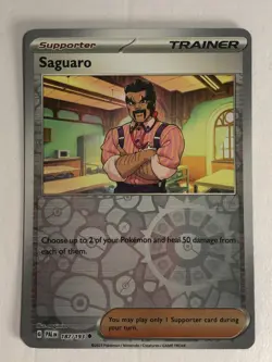 Pokemon TCG Paldea Evolved Reverse Holographic Saguaro 187/193 Near Mint - Image 1