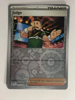Pokemon TCG Scarlet & Violet Reverse Holographic Judge 176/198 Near Mint - Image 1