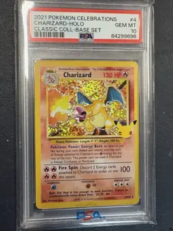 2021 Pokemon Celebrations Charizard Holo Classic #4 PSA 10 Gem Mint - Image 1