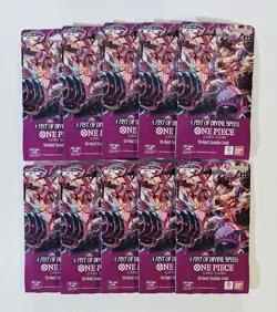 (10) x Lot One Piece A Fist Of Divine Speed OP-11 Sleeved Booster Packs *NEW* - Image 1