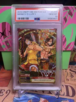 One Piece One Py Berry Match W Monkey D. Luffy & Portgas D. Ace GR C299-W PSA 10 - Image 1