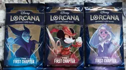 Disney Lorcana The First Chapter Booster Pack x3 New Sealed - Image 1
