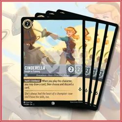 Disney Lorcana TCG: CINDERELLA Knight in Training x4 C | Rise of the Floodborn - Image 1
