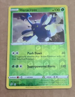 Pokemon- HERACROSS 006/192- Rebel Clash- Reverse Holo Card - Image 1