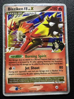 Pokemon Card Blaziken FB LV.X Holo 142/147 Supreme Victors MP - Image 1