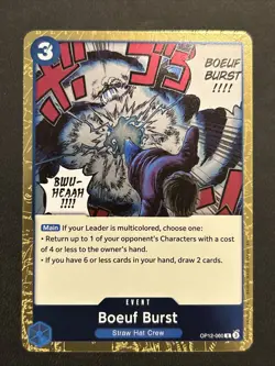 OP12-060 Boeuf Burst FOIL Rare Legacy of the Master One Piece Near Mint R Card - Image 1