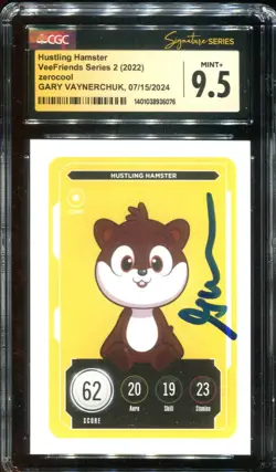 2022 Veefriends Hustling Hamster Gary V Vaynerchuk signed auto card CGC JSA 9.5 - Image 1