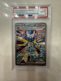 Pokemon Dragapult EX Holo Card 200/167 Twilight Masquerade Series graded PSA 8 - Image 1