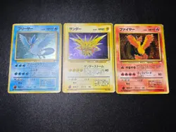 (MP) 3set Zapdos Moltres Articuno Fossil Old Back Japanese Pokemon Card - Image 1