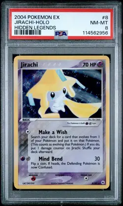 2004 POKEMON EX HIDDEN LEGENDS #8 JIRACHI-HOLO PSA 8 - Image 1