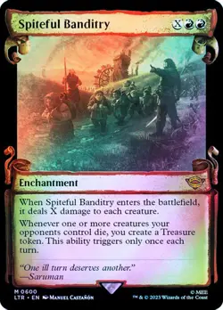 MTG SPITEFUL BANDITRY FOIL SHOWCASE SCROLL The Lord of the Rings NM - Image 1