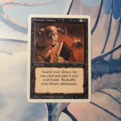 Demonic Tutor Magic The Gathering MTG Revised Edition Lightly Played - Image 1