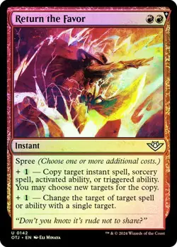 Return the Favor - Foil NM MTG Outlaws of Thunder Junction [OTJ] Red Near Mint - Image 1