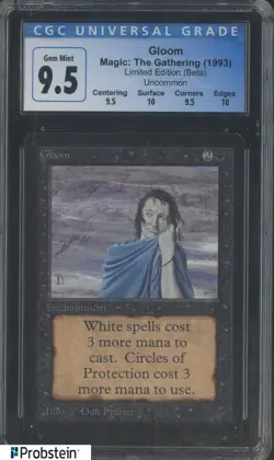 1993 Magic The Gathering MTG Limited Edition Beta Gloom CGC 9.5 GEM MINT - Image 1