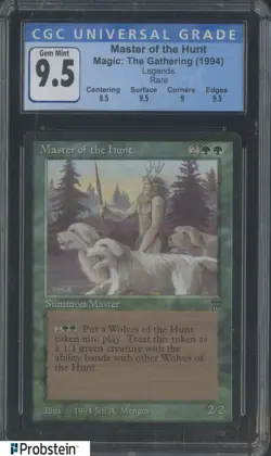 1994 Magic The Gathering MTG Legends Rare Master of the Hunt CGC 9.5 GEM MINT - Image 1