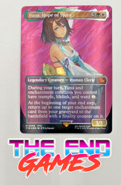 MTG Yuna, Hope of Spira Borderless Surge Foil Final Fantasy Foil NM HOT SALE! - Image 1