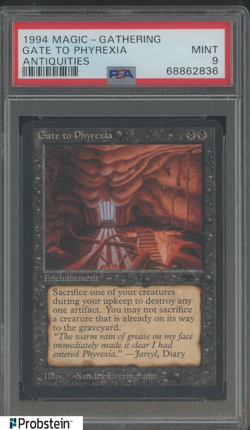 1994 Magic The Gathering MTG Antiquities Gate to Phyrexia PSA 9 MINT - Image 1