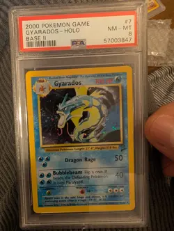 2000 POKEMON BASE SET 2 #7 GYARADOS-HOLO PSA 8-NM-MT - Image 1