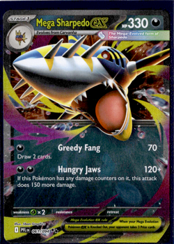 Mega Sharpedo ex - 061/094 - Double Rare - Pokemon Phantasmal Flames - Image 1
