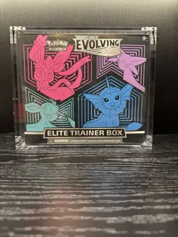 Pokemon TCG Evolving Skies Elite Trainer Box New Factory Sealed w/ Acrylic Case - Image 1