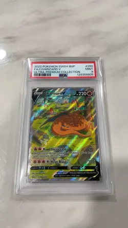 Pokemon 2022 BSP FA Charizard v Ultra-Premium Collection SWSH260 PSA Mint 9 - Image 1