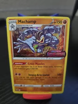 Machamp SWSH243 Lost Origin Prerelease Stamp Black Star Promo Pokemon TCG LP/NM - Image 1