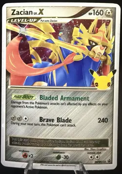 Pokemon TCG Zacian Lv. X SWSH135 NM/LP- Celebrations Promo - Image 1