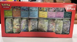 Pokemon TCG Prismatic Evolution 8-Pack Mini Tins BRAND NEW SEALED Costco Promo - Image 1