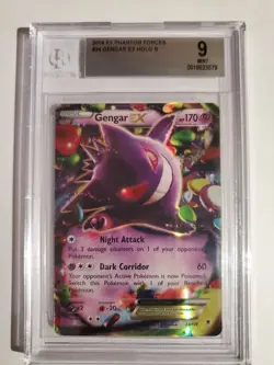 Gengar EX HOLO R 2014 Pokemon XY Phantom Forces #34 BGS 9.0 Mint - Image 1