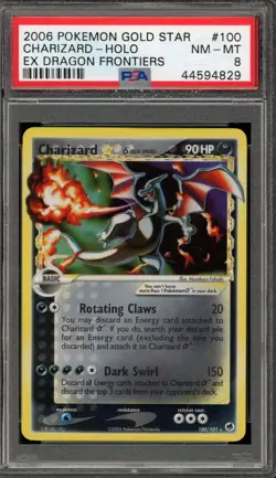 Pokemon Charizard Gold Star EX Holon Phantoms Holo Ultra Rare #100 PSA 8 - Image 1