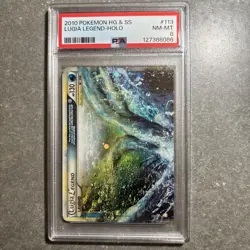 Pokemon 2010 HeartGold SoulSilver Lugia Legend Top #113 PSA 8 - Image 1