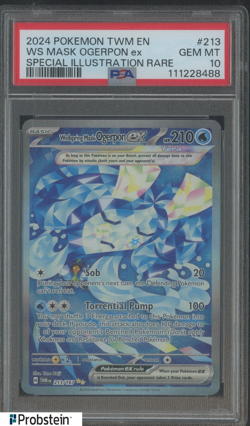 2024 Pokemon TWM EN Special Illustration Rare #213 WS Mask Ogerpon ex PSA 10 - Image 1