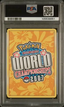 2007 POKEMON WORLD CHAMPIONSHIPS PROMO LEGEND ASCENT #110 VAPOREON EX PSA 10 - Image 2