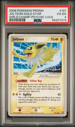 2007 Pokemon World Championships Promo Legend Ascent Jolteon-gold Star PSA 4 VG - Image 1