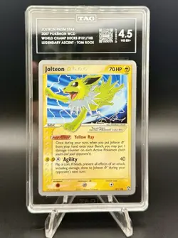 2007 POKEMON WORLD CHAMPIONSHIPS PROMO LEGEND ASCENT JOLTEON-GOLD STAR PSA 4 - Image 1