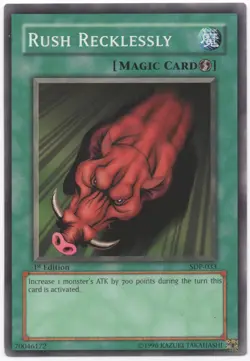 Rush Recklessly 1st Edition Common SDP-033 Yu-Gi-Oh Near Mint - Image 1