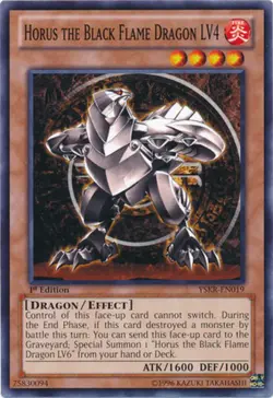 Horus the Black Flame Dragon LV4 - YSKR-EN019 - Common - 1st Edition - Lightly P - Image 1