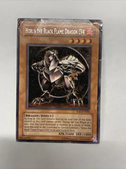 Horus the Black Flame Dragon LV4 - SOD-EN006 - Rare NM Soul of the Duelist Damgd - Image 1