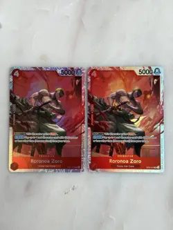 2x Roronoa Zoro - ST21-015 - SR Holo Foil One Piece Card Game NM E English - Image 1