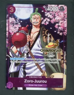 Zoro-Juurou (Event Pack Vol. 5) OP05-067 One Piece PROMO GOLD CHAMPIONSHIP - Image 1