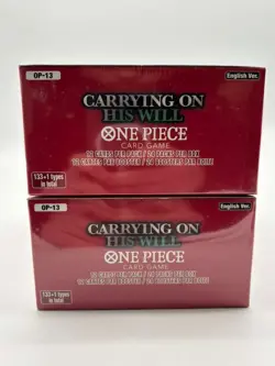 Lot of (2) One Piece English OP-13 Carrying On His Will Booster Boxes Sealed - Image 1